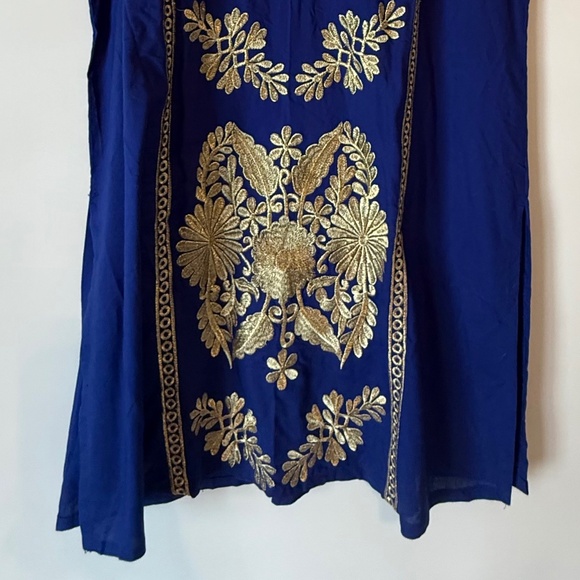 NWOT Blue Blouse Radhe Size Medium/Large Made in India - Picture 3 of 6